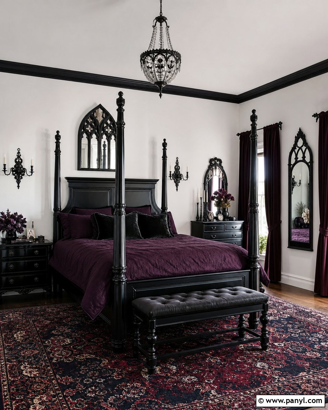 Moody Gothic Room With White Walls - 25 Moody With White Walls