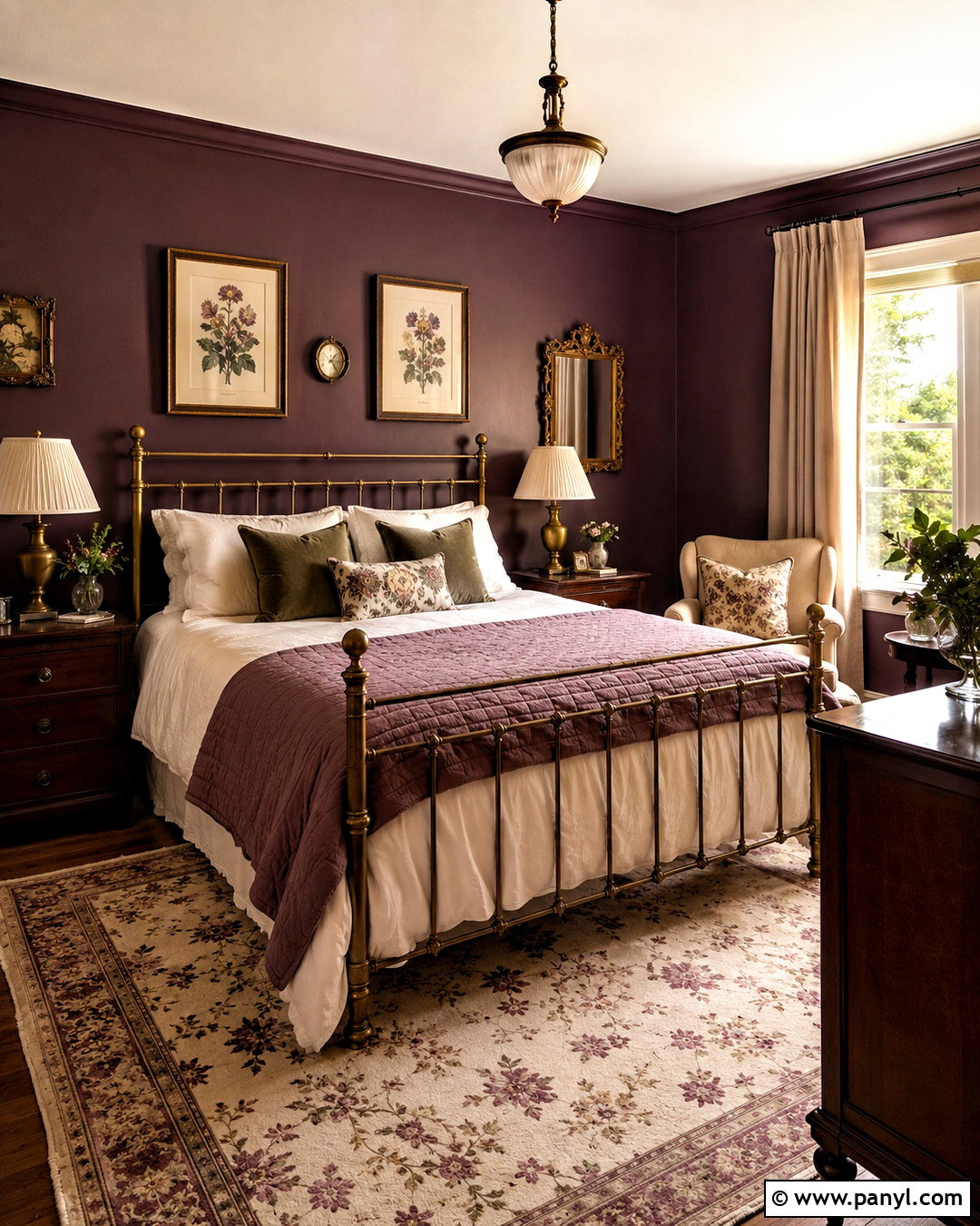 Moody Guest Bedroom With Plum Walls - 20 moody house interiors