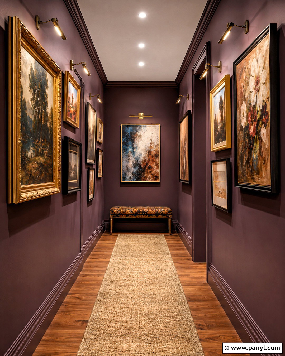 Moody Hallway Gallery Wall - 20 moody hallway ideas