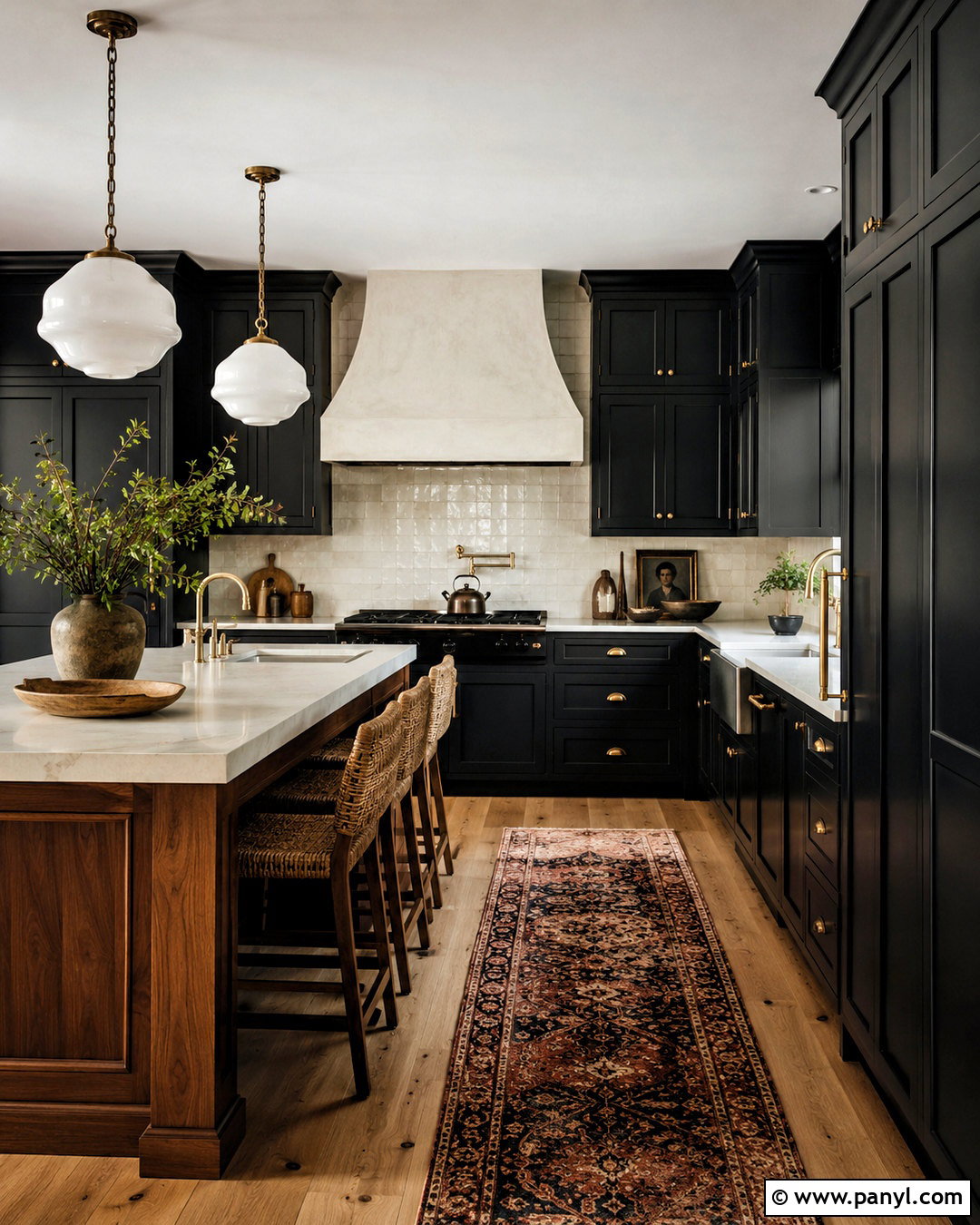 Moody Kitchen With Black Cabinets - 20 moody house interiors