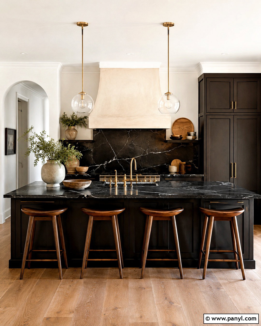 Moody Kitchen With Black Marble - 20 moody kitchen ideas