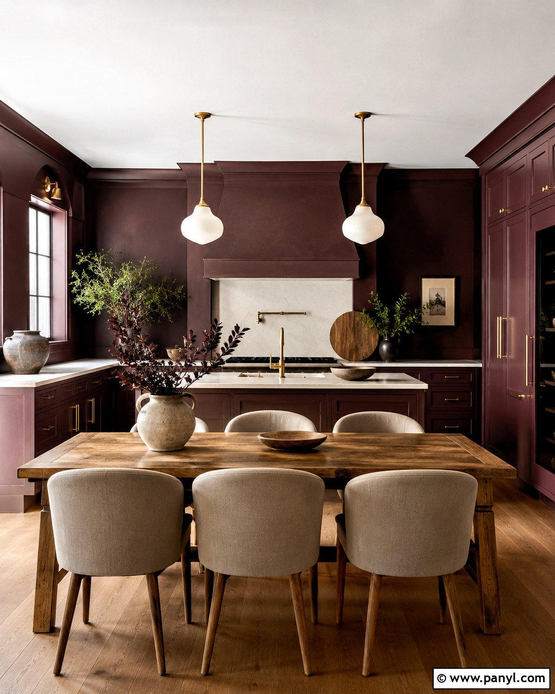 Moody Kitchen With Color Drenched Walls - 20 moody kitchen ideas