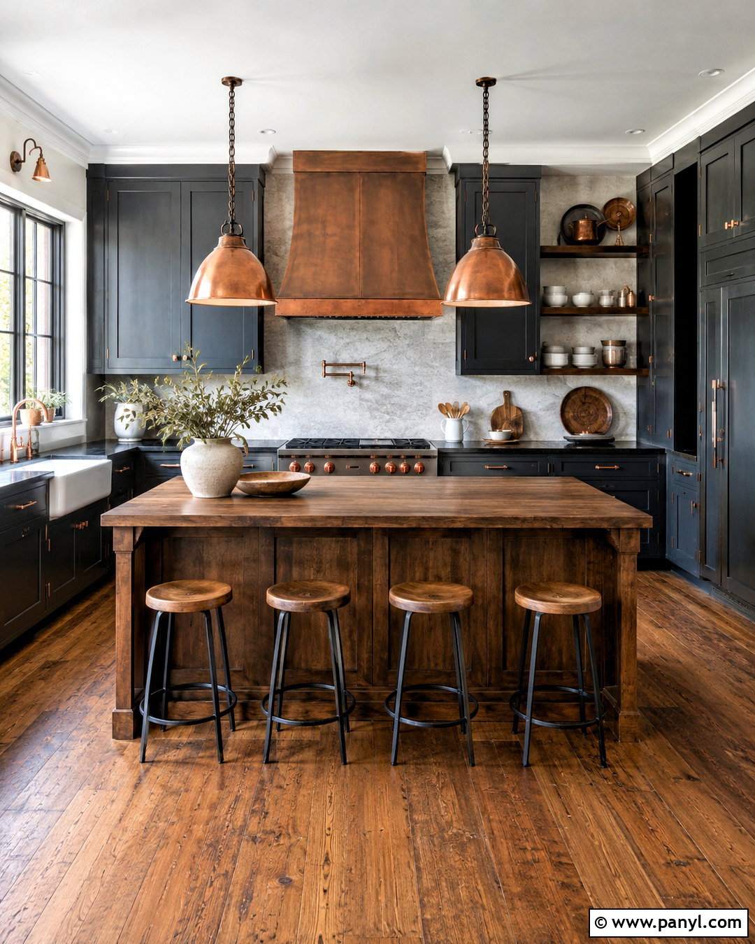Moody Kitchen With Copper Accents - 20 moody kitchen ideas
