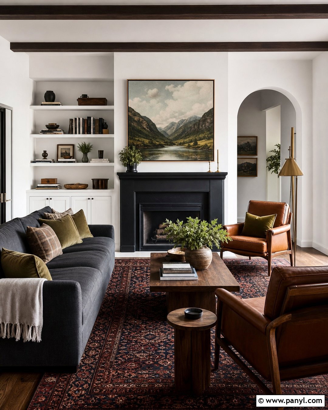 Moody Living Room With White Walls - 25 Moody With White Walls