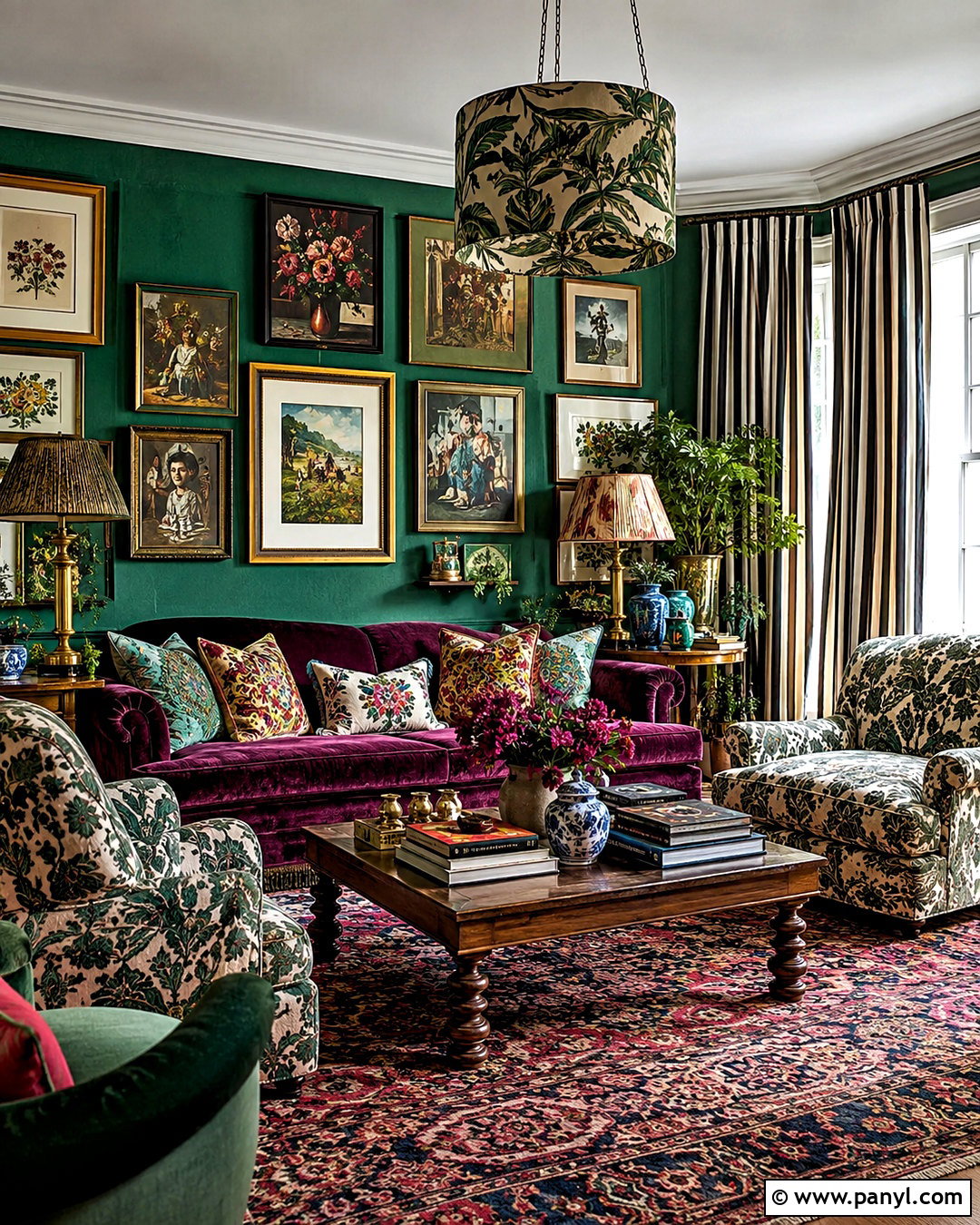 Moody Maximalist Living Room - 20 moody living room ideas