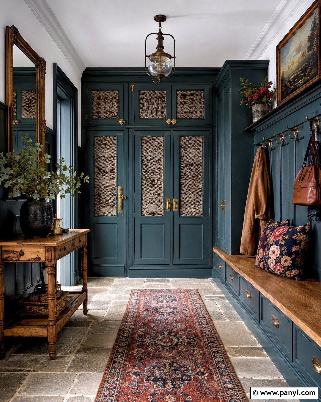 Moody Mudroom With Vintage Details - 20 moody mudroom ideas