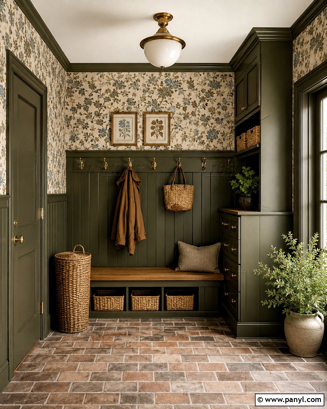 Moody Mudroom With Wallpaper - 20 moody mudroom ideas