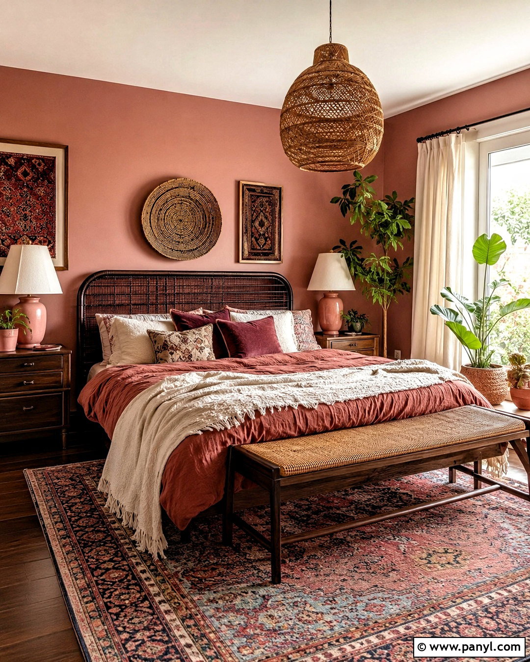 Moody Pink Boho Bedroom - 20 moody pink bedroom ideas