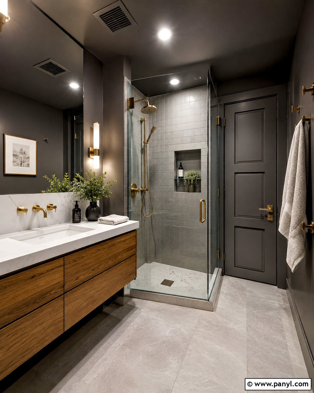 Moody Small Bathroom - 20 moody bathroom ideas