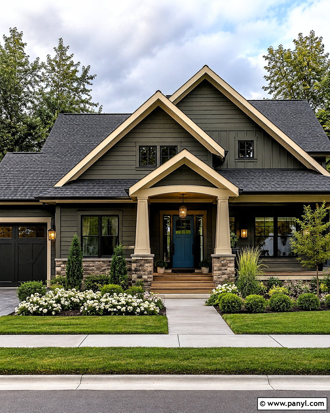 Moody Storm Gray House Exterior - 20 moody color palette home ideas