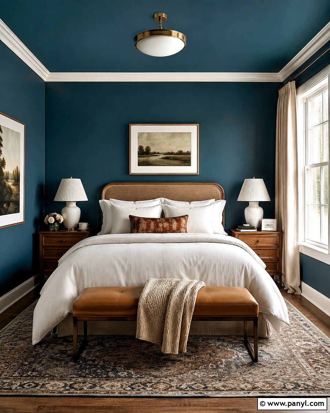 Moody Teal Guest Bedroom - 20 moody rooms inspiration ideas