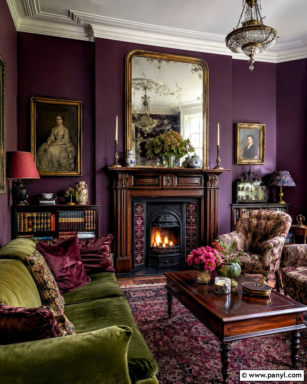 Moody Victorian Fireplace - 20 moody fireplace ideas