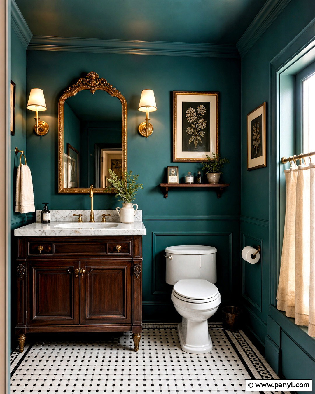 Moody Vintage Small Bathroom - 20 small moody bathroom ideas