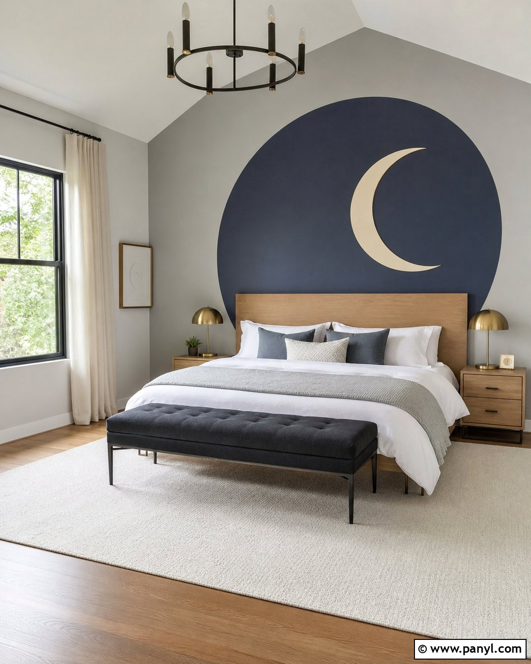 Moon Round Accent Wall - 20 Round Accent Wall Paint Ideas