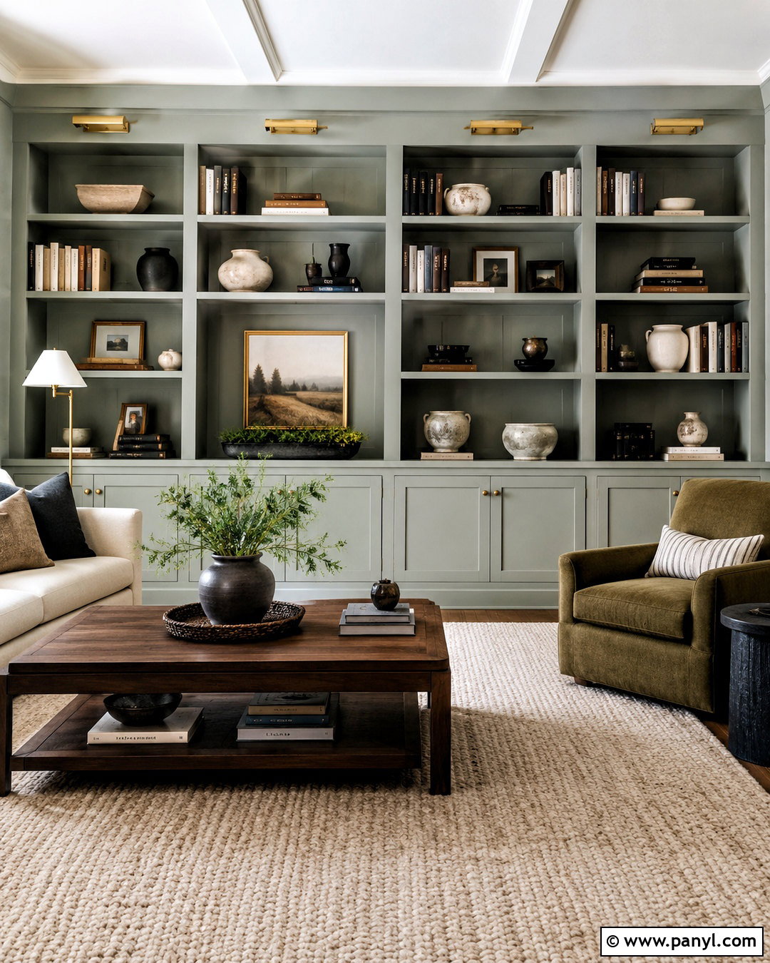 Morning Dew Built-In Bookshelves - 20 morning dew benjamin moore ideas