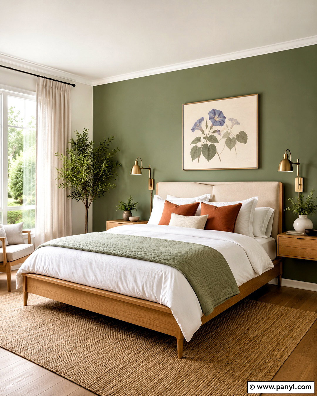 Morning Glory Bedroom With Sage Green - 20 morning glory asian paints