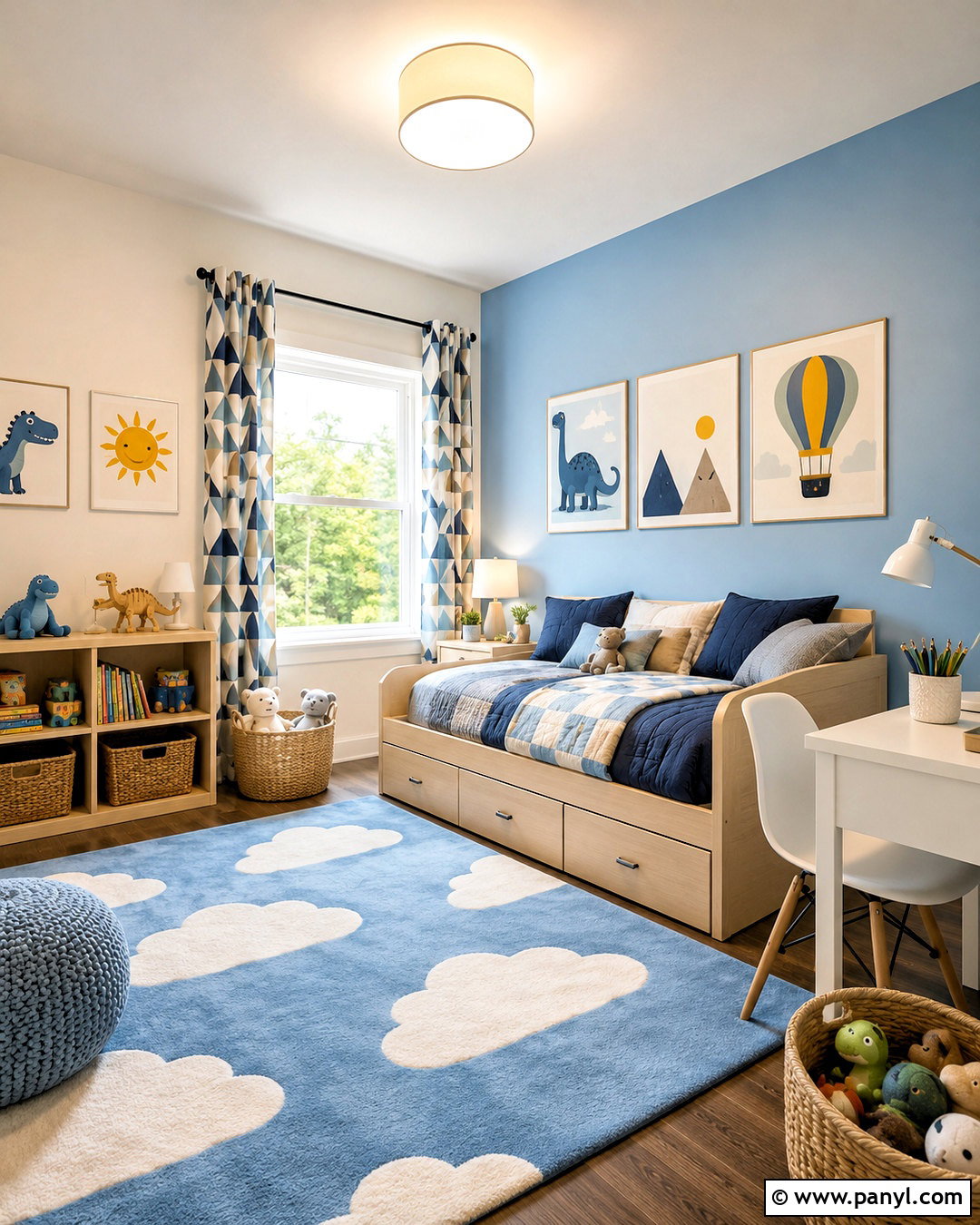 Morning Glory Kids Room With Pastel Blue - 20 morning glory asian paints