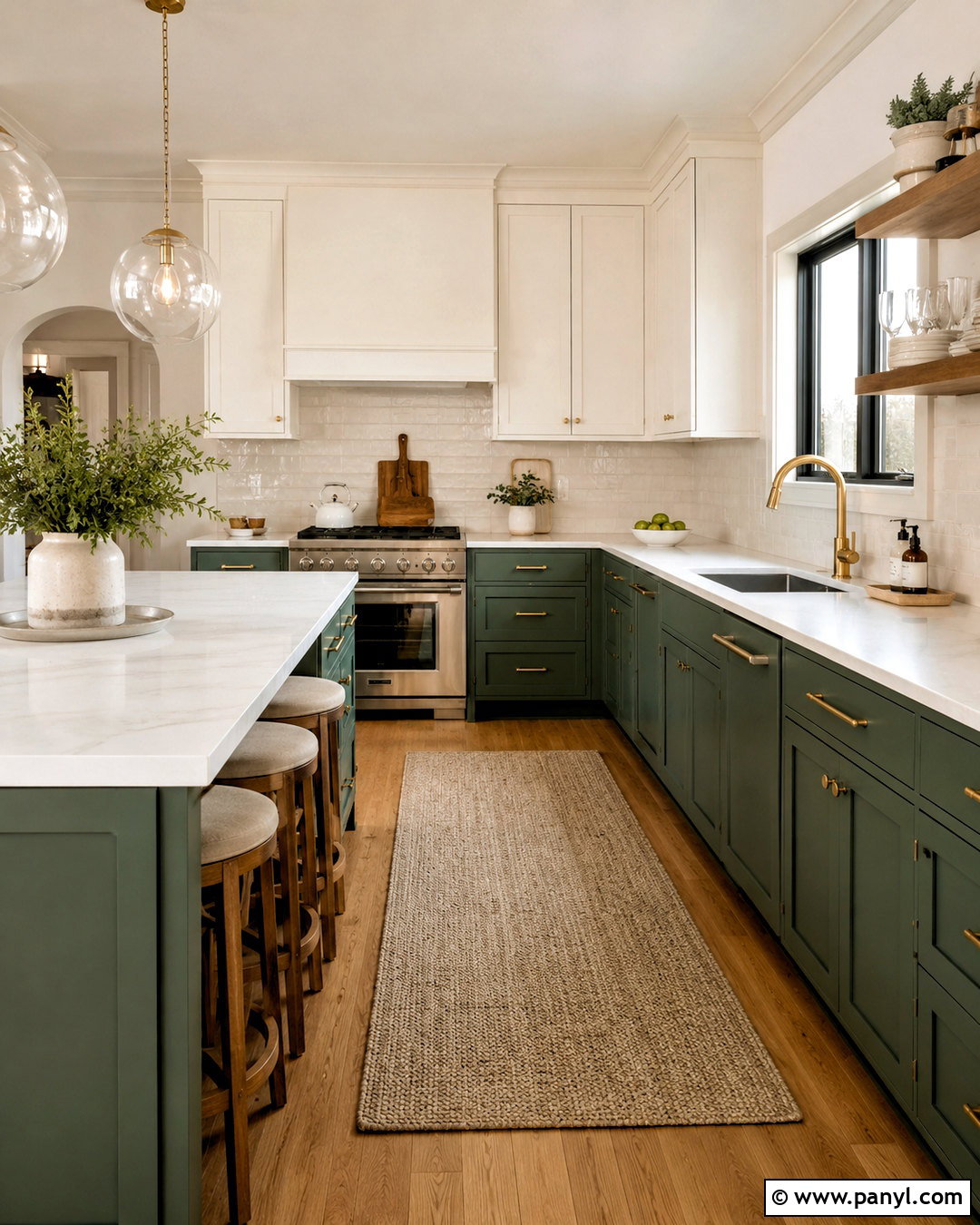 Morning Glory Kitchen With Green Cabinets - 20 morning glory asian paints