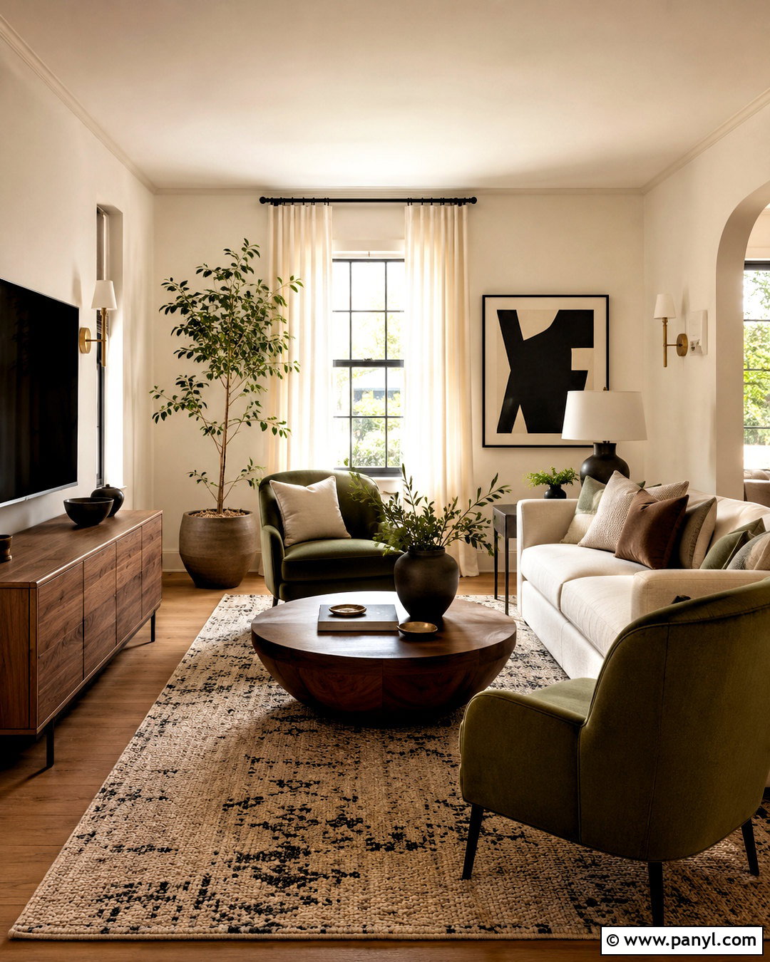 Morning Glory Living Room With Walnut Wood - 20 morning glory asian paints