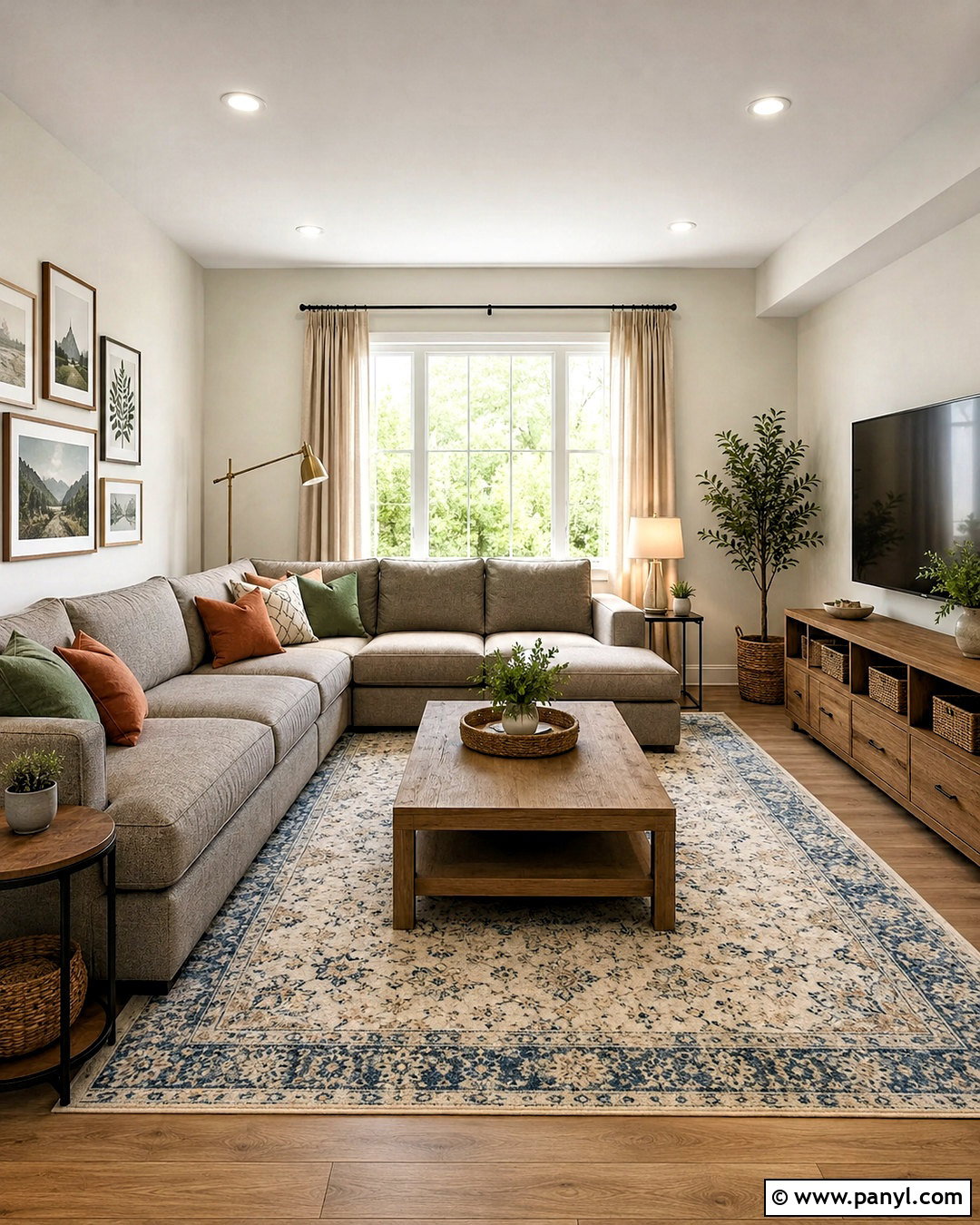 Morning Glory Walls In A Family Room - 40 Morning Glory Colour On Wall Ideas