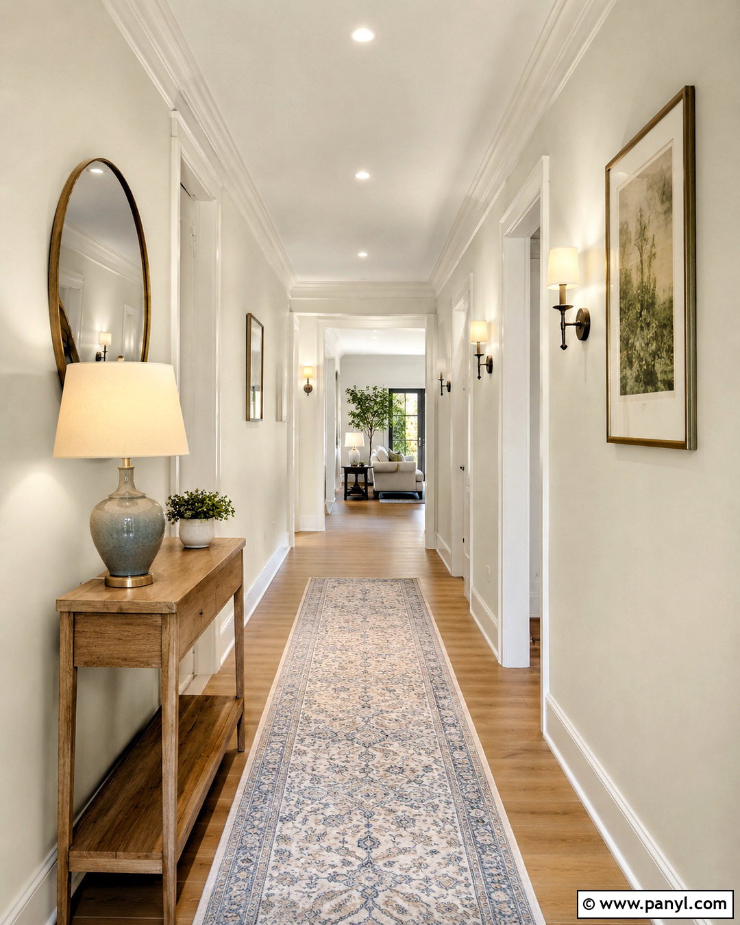 Morning Glory Walls In A Hallway - 40 Morning Glory Colour On Wall Ideas