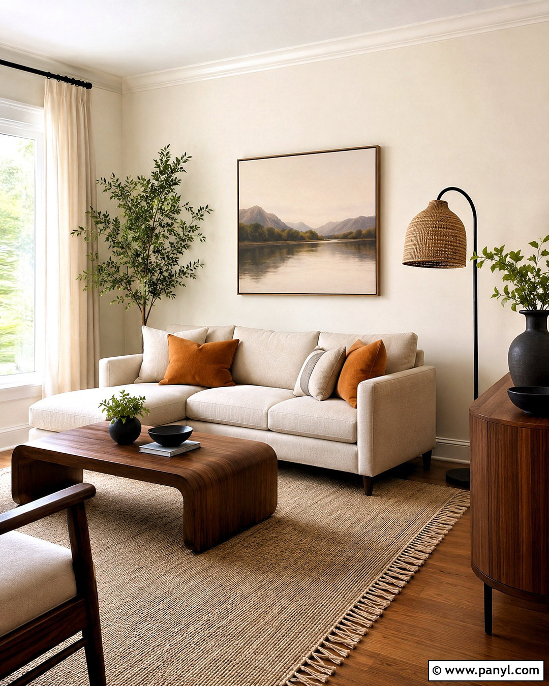 Morning Glory Walls With Warm Wood - 40 Morning Glory Colour On Wall Ideas