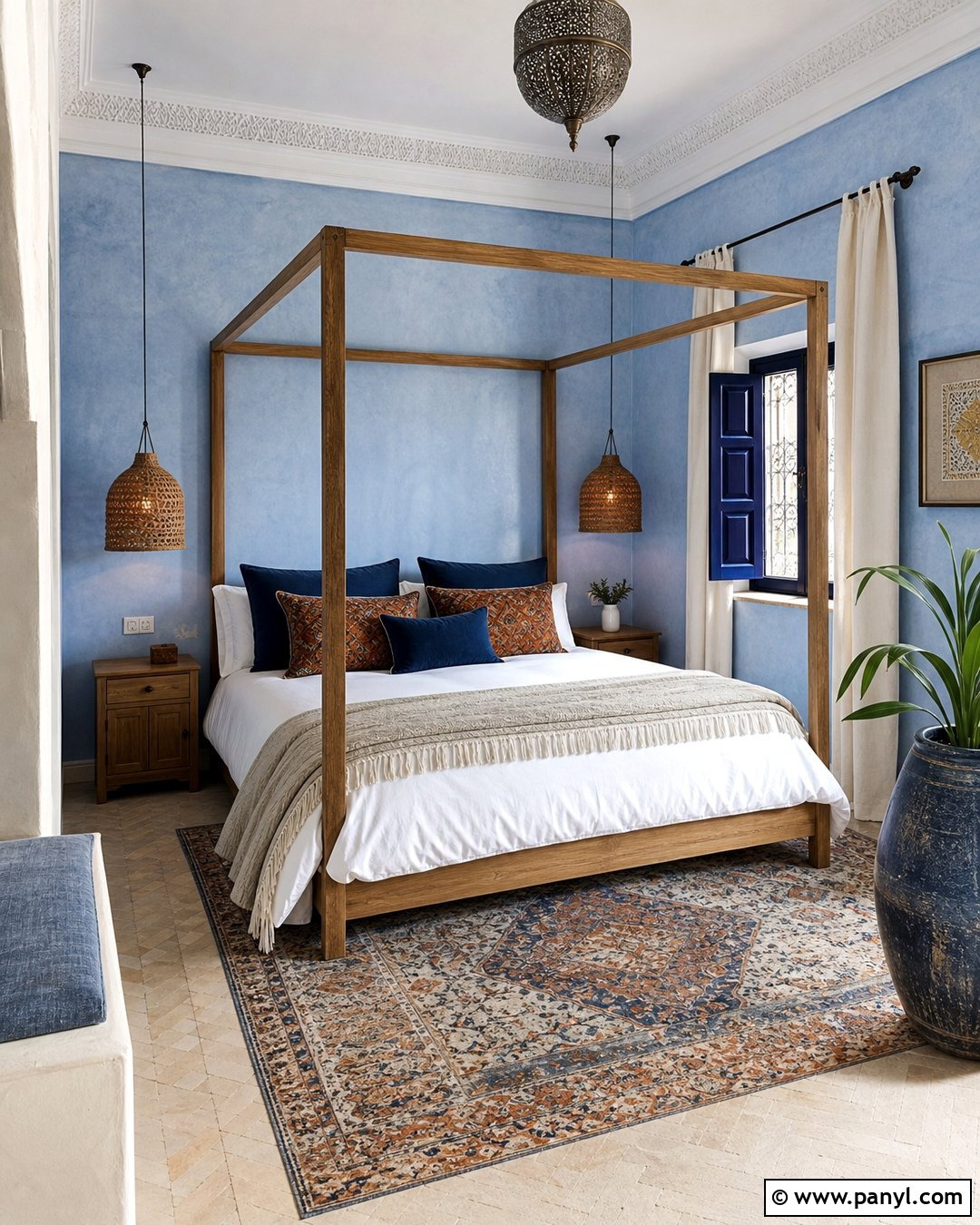 Moroccan Blue Bedroom Walls - 20 Morocco Blue Walls