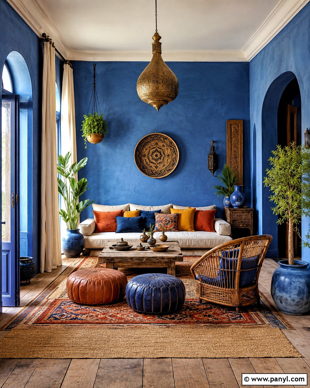 Moroccan Blue Boho Room - 20 moroccan blue ideas