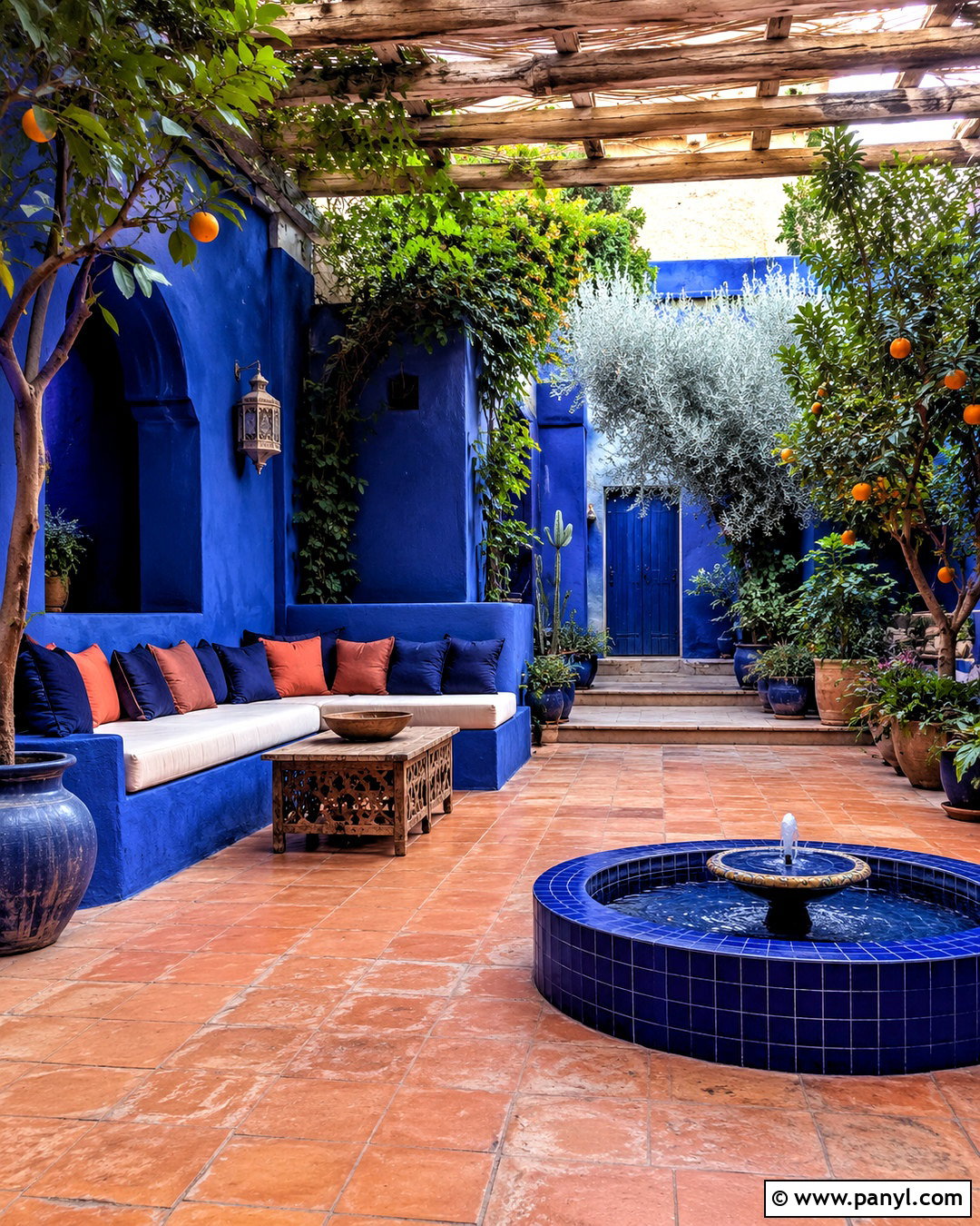 Moroccan Blue Courtyard - 20 moroccan blue ideas