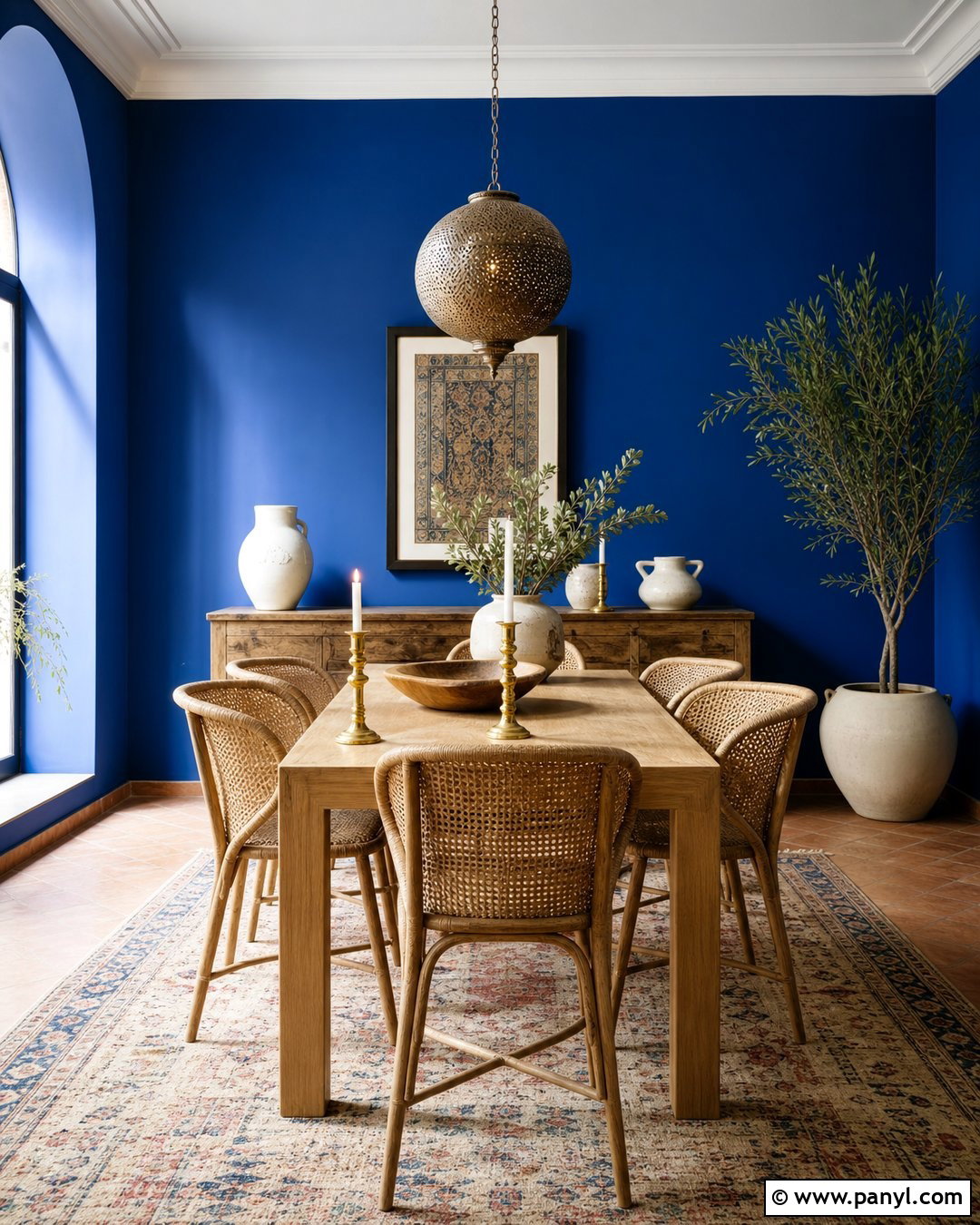 Moroccan Blue Dining Room Walls - 20 Morocco Blue Walls
