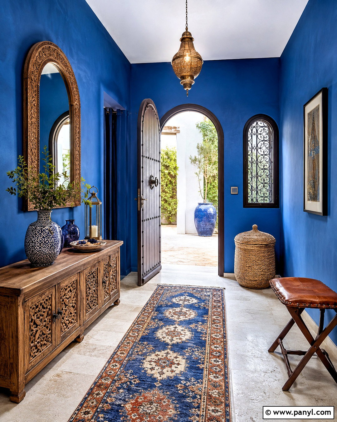 Moroccan Blue Entryway - 20 moroccan blue ideas