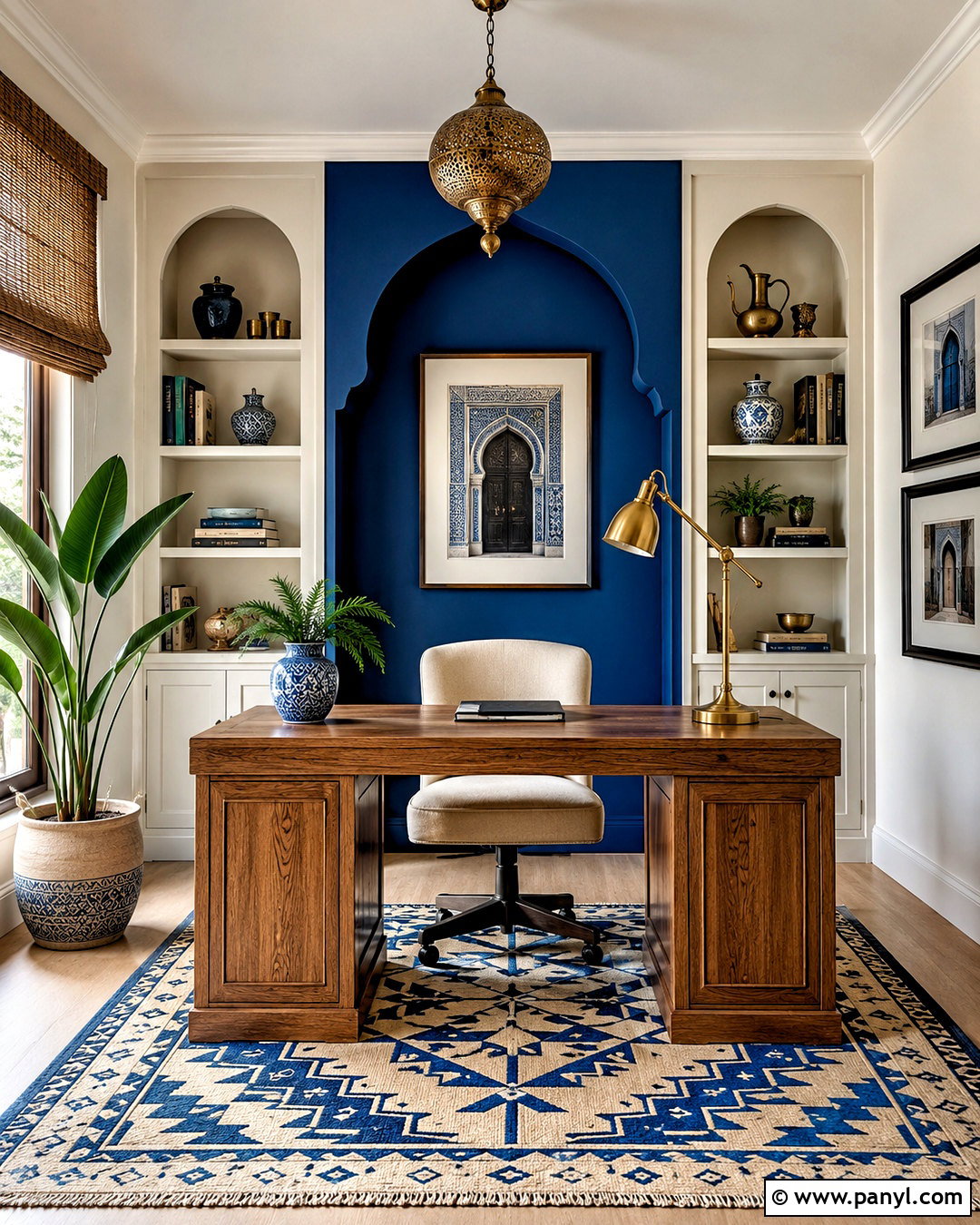 Moroccan Blue Home Office - 20 moroccan blue ideas