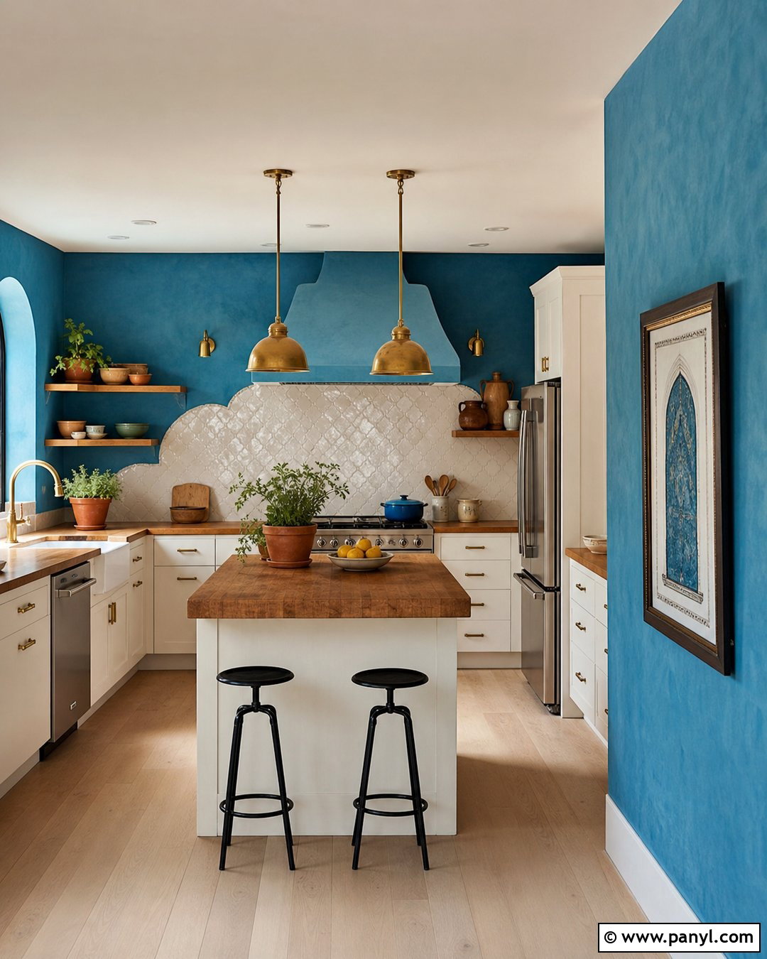 Moroccan Blue Kitchen Walls - 20 Morocco Blue Walls