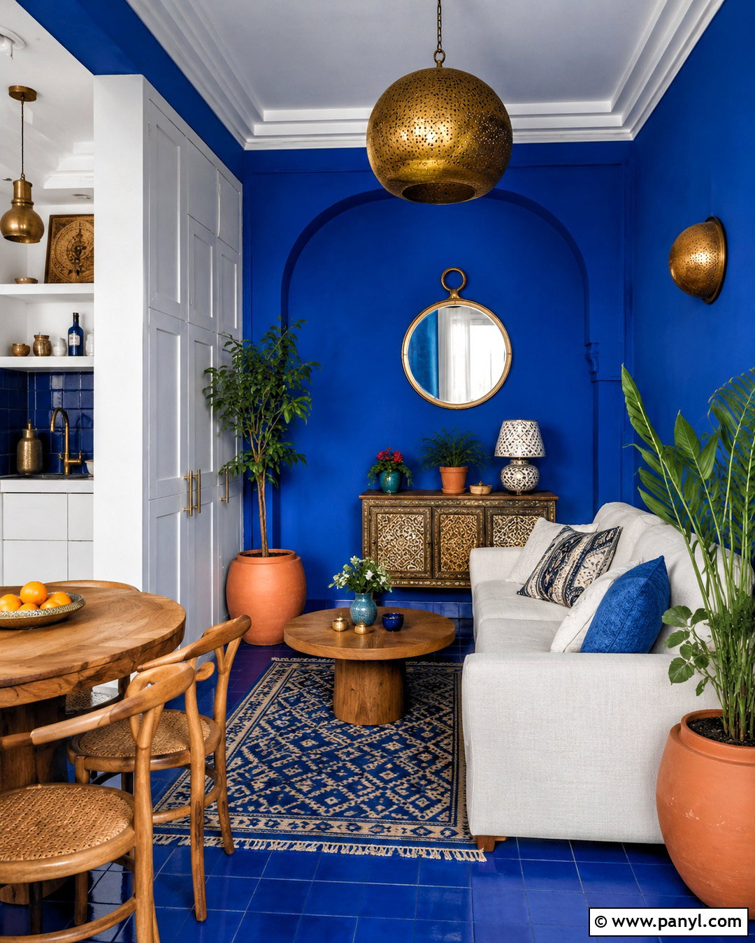 Moroccan Blue Small Apartment - 20 moroccan blue ideas