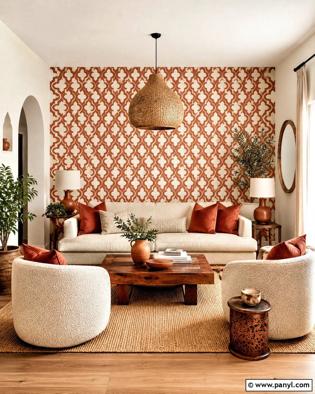 Moroccan Print Accent Wall - 20 moroccan print ideas
