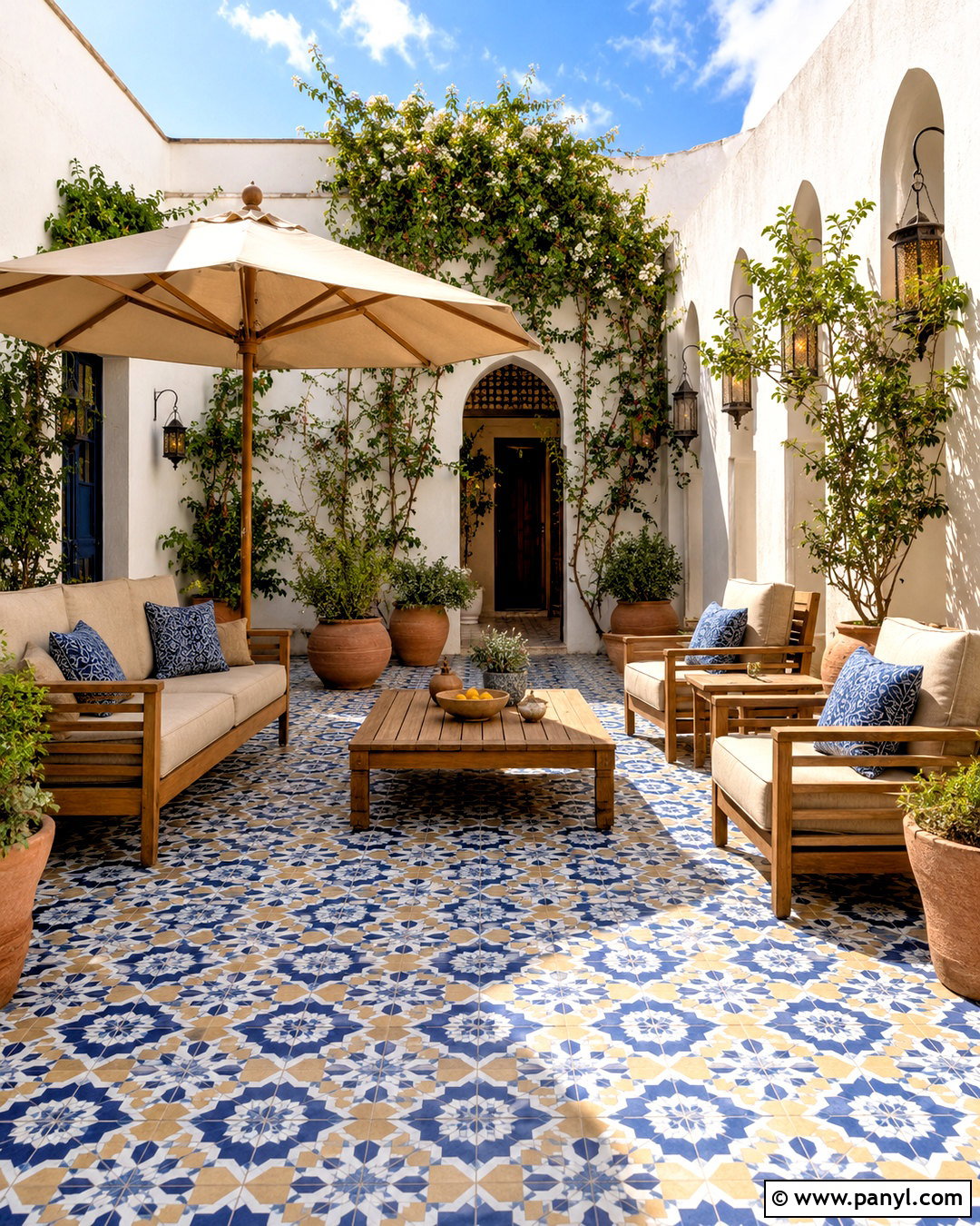 Moroccan Print Patio - 20 moroccan print ideas