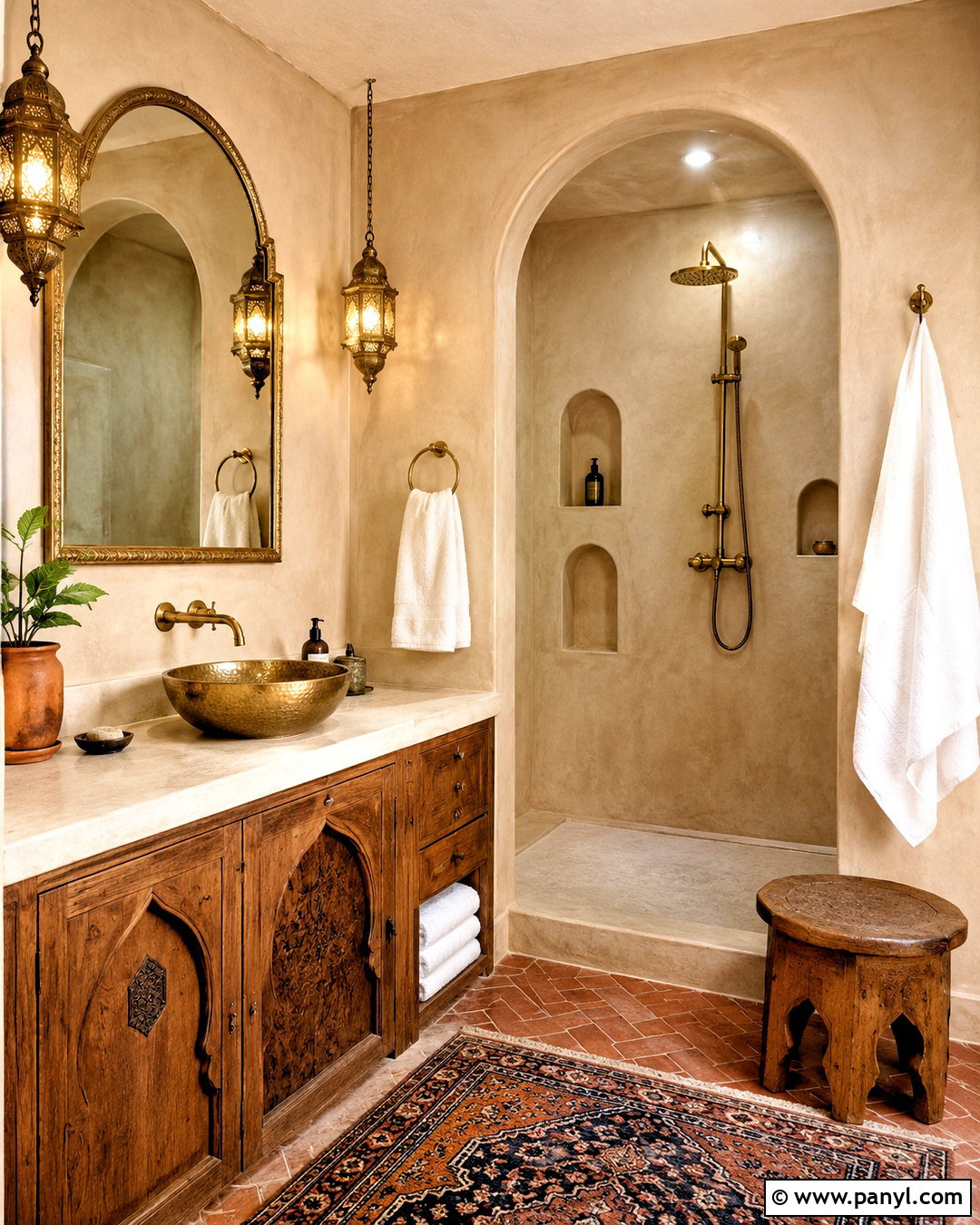 Moroccan Tadelakt Bathroom Background - 20 moroccan background ideas