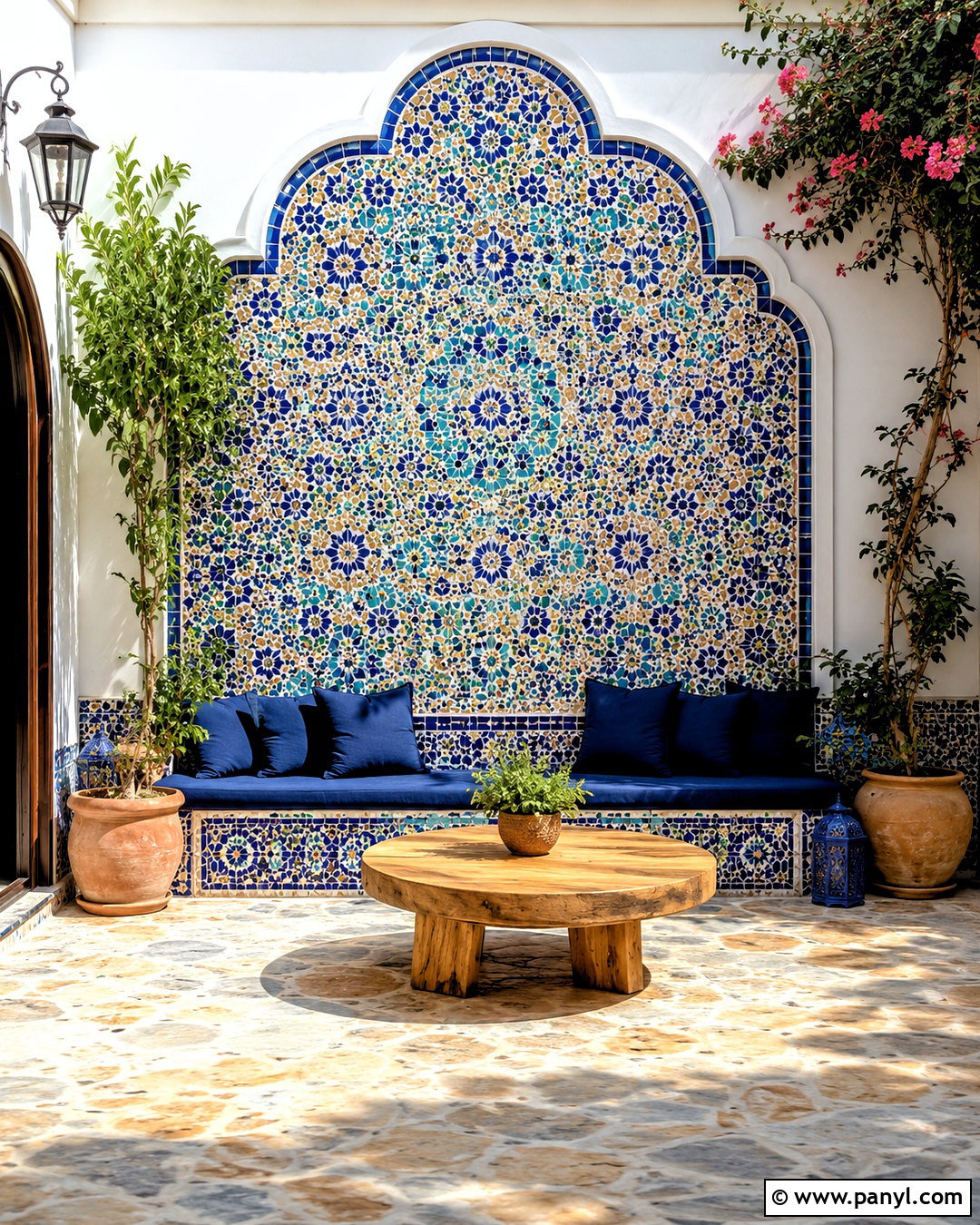 Mosaic Tile Outdoor Wall - 20 outdoor wall covering ideas