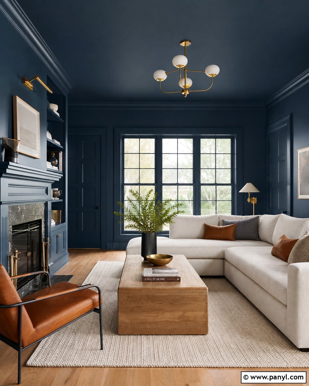 Moscow Midnight Color Drenched Living Room - 35 moscow midnight sherwin williams ideas