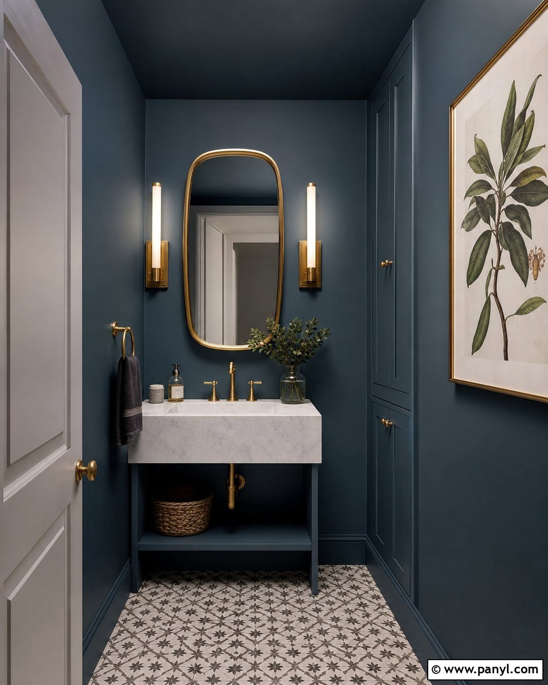 Moscow Midnight Powder Room - 35 moscow midnight sherwin williams ideas