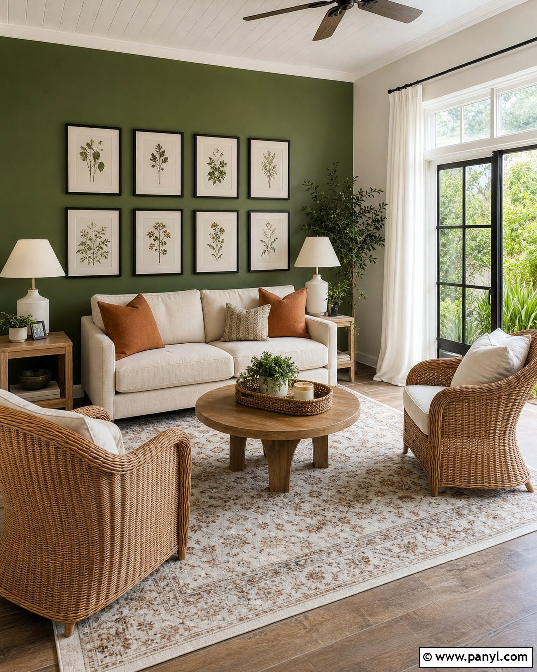 Moss Green Accent Wall - 35 accent wall color ideas