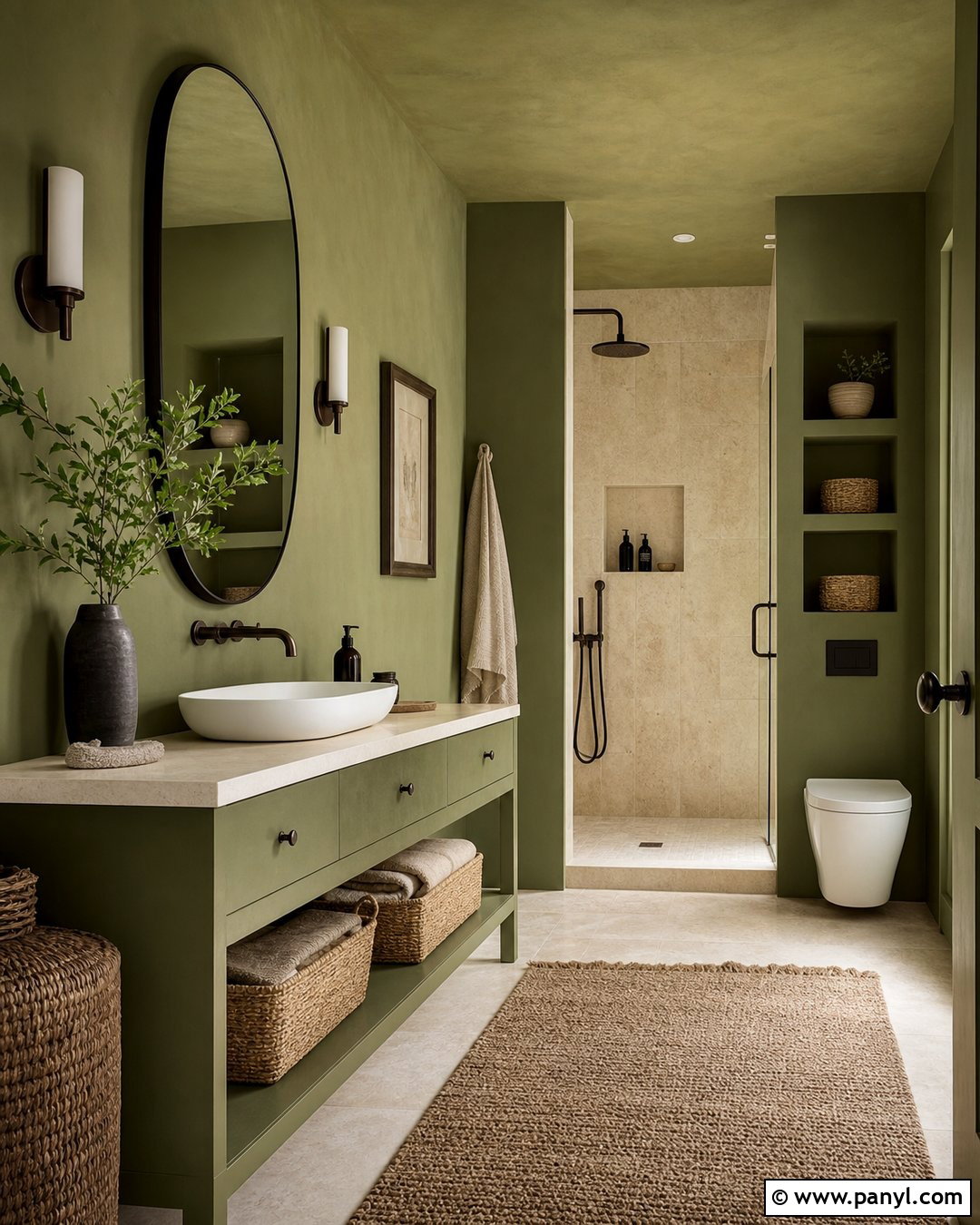 Moss Green Bathroom - 25 Bathroom Color Trends 2027