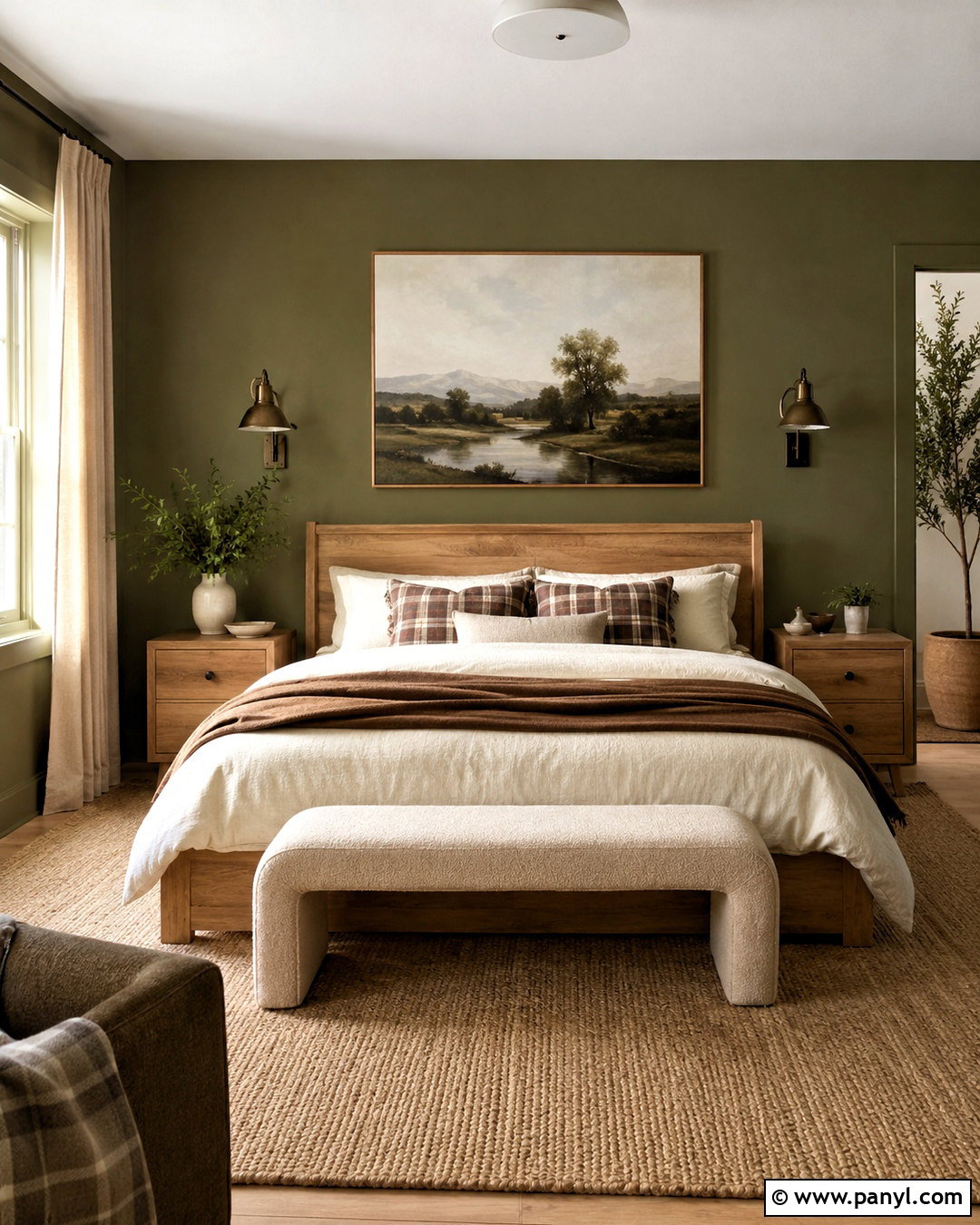 Moss Green Bedroom Wall Color - 40 Room Wall Color Ideas