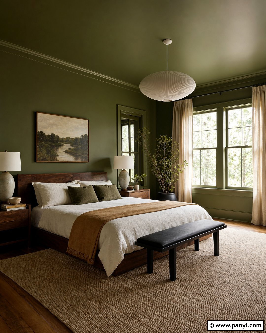 30 Green Walls and Ceiling Ideas for an Immersive Look at Home