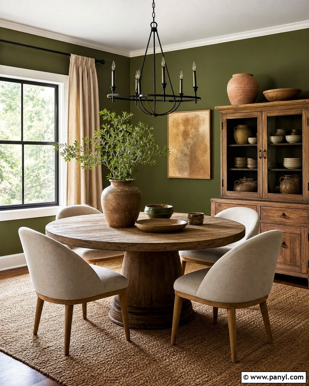 Moss Green Dining Room Walls - 50 green walls