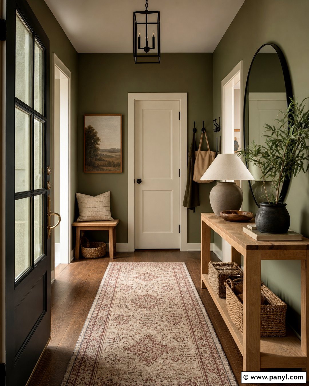 Moss Green Entryway - 25 Wall Color Ideas Green Ideas
