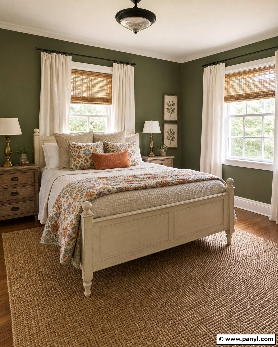 Moss Green Farmhouse Walls - 35 Farmhouse Wall Colors