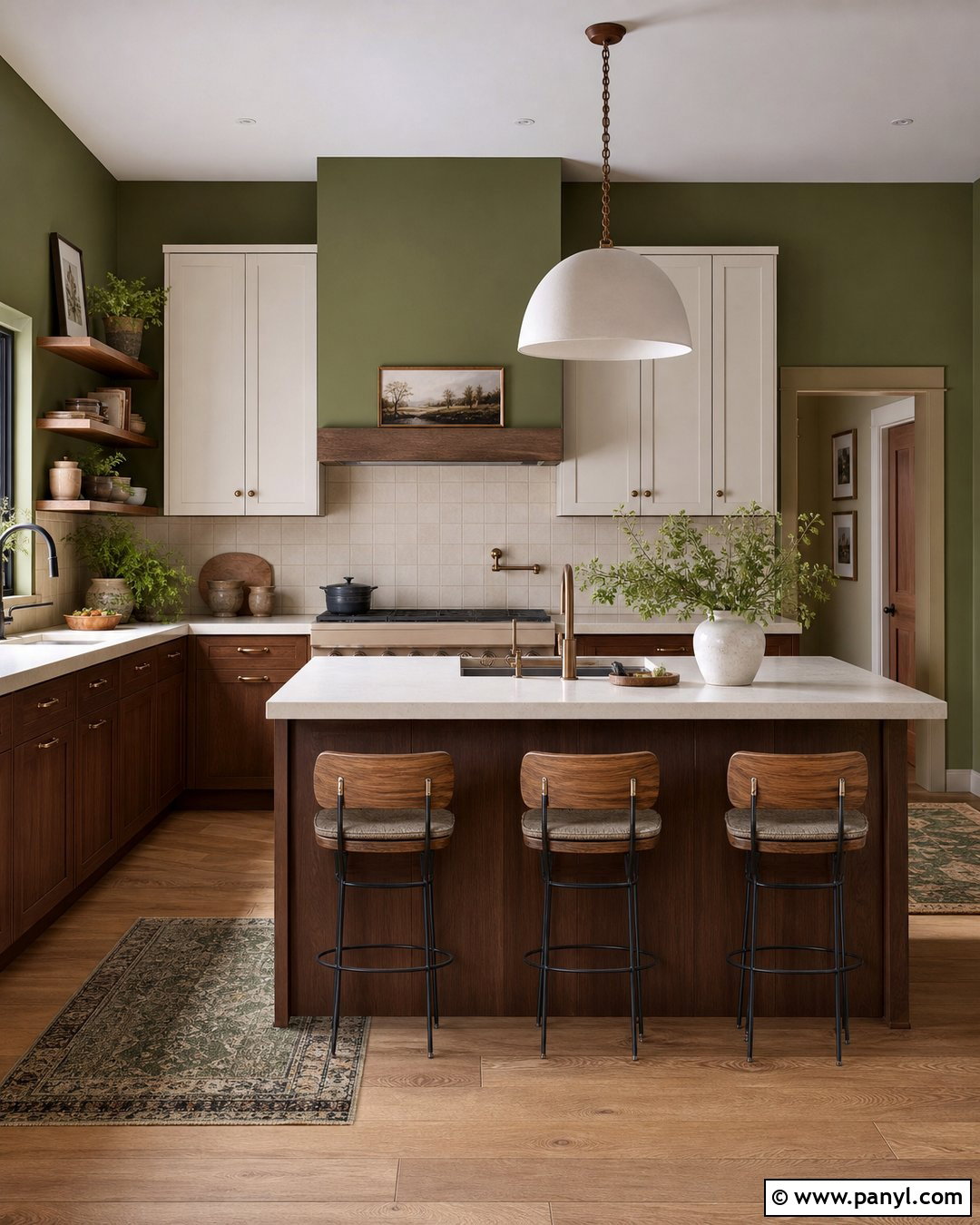 Moss Green Kitchen Wall Colour - 45 kitchen wall colour ideas