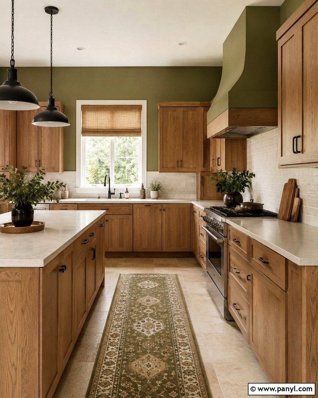 Moss Green Kitchen Walls - 20 Kitchen Wall Colours With Oak Cabinets