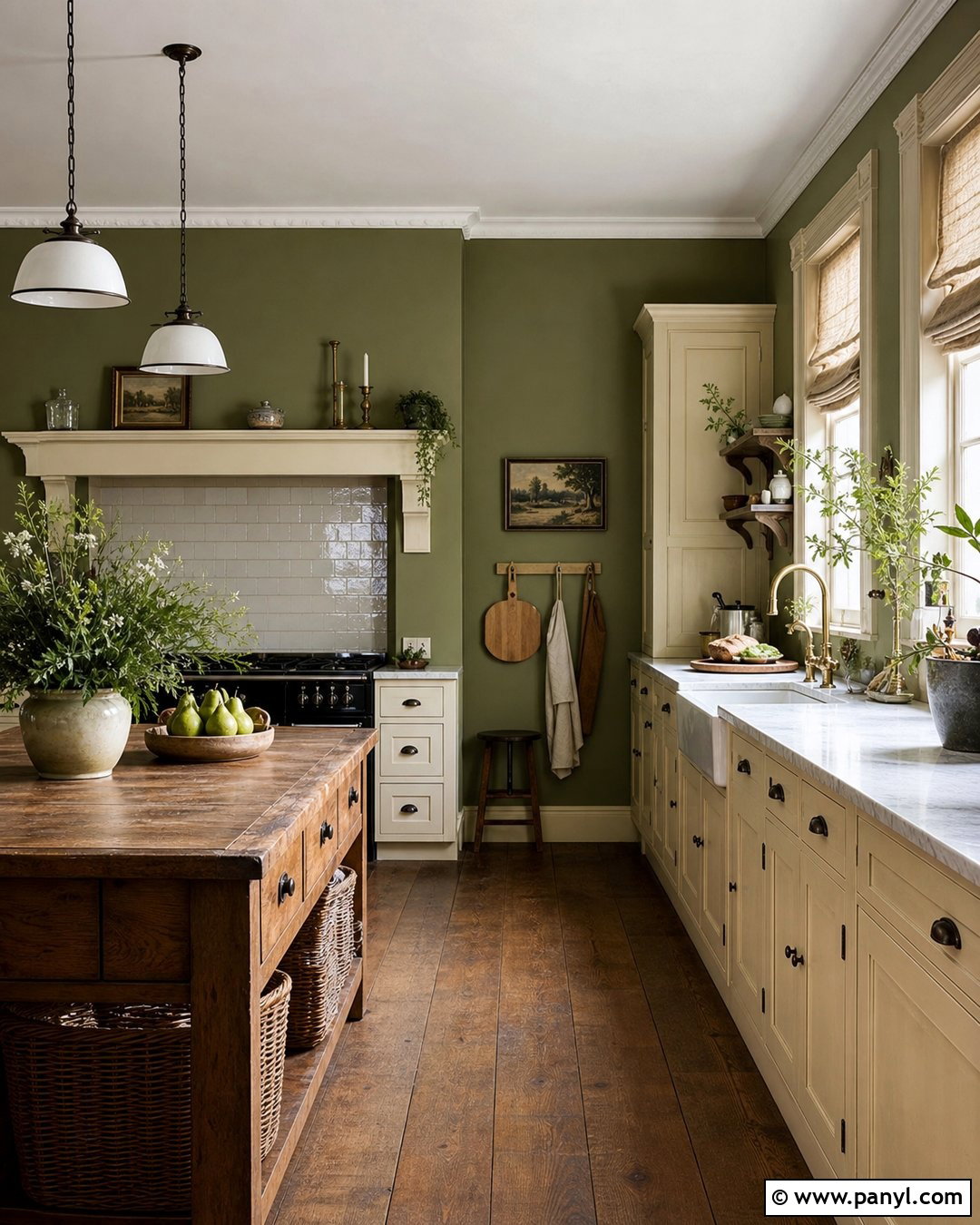 Moss Green Kitchen Walls - 35 kitchen wall colours